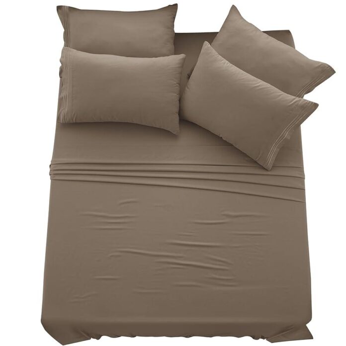 The Luxe 4-Piece Microfiber Bed Sheet Set for $23