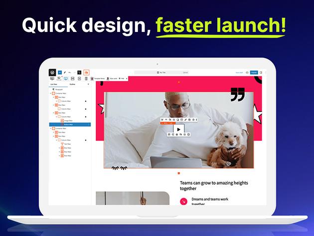 MaxiBlocks No-Code Webpage Builder: Pro Plan Lifetime Subscription (3 Licenses) for $59