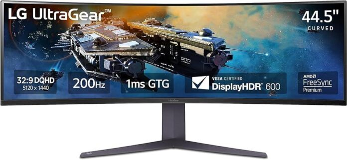 45″ Dual QHD HDR 165Hz Ultrawide Curved Gaming Monitor for $999