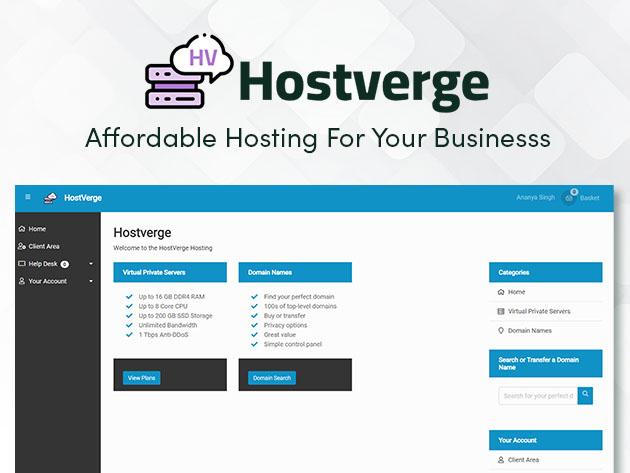 Hostverge WordPress Hosting Lifetime Subscriptions (Starter Plan) for $39
