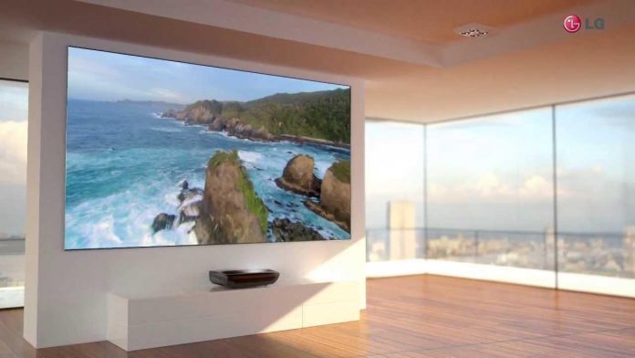 LG 100″ Portable HD (1920×1080) LED Smart CineBeam Projector with Built-in Battery (Refurbished) for $199
