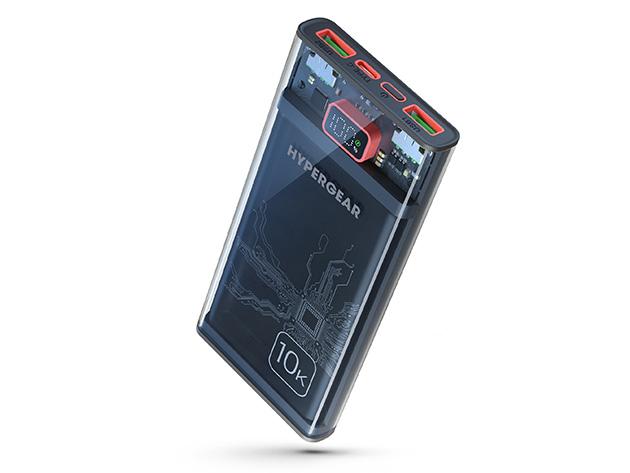 Transparent Retro Power Bank 10,000mAh Fast-Charge 20W USB-C for $26