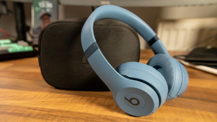Beats Solo 4 On-Ear Headphones – Warm White (Open Box)  for $99