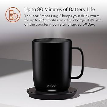 Ember Mug 2: Temperature Control Smart Mug 10oz – Black (Open Box) for $69
