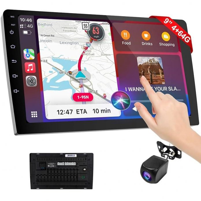 9″ Wireless Car Display with Phone Mirroring, Apple CarPlay & Android Auto Compatibility for $179