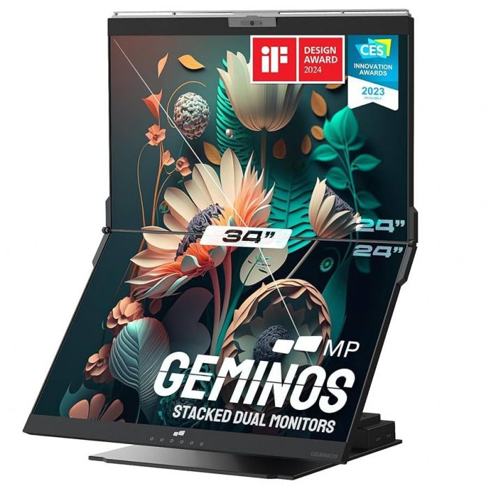 Geminos X 1440p Stacked Dual 24″ Desktop Monitors for $849