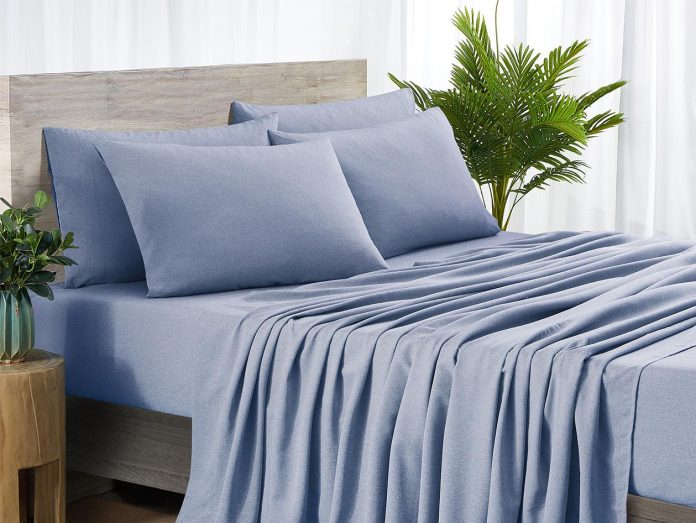 Bamboo Blend Chambray Sheet Set for $28